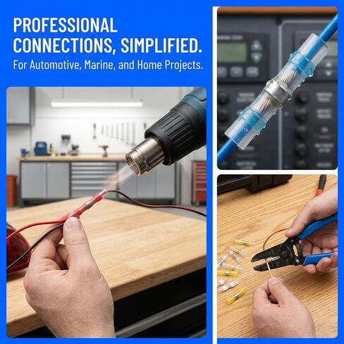 SYQUILARIS 930pcs Heat Shrinkable Solder Sleeves, Copper Contact Welding Connectors, Non-Electric Thermal Shrink Insulation Wire Joint for Automotive, Marine, Truck Wiring Repair in Saudi Arabia