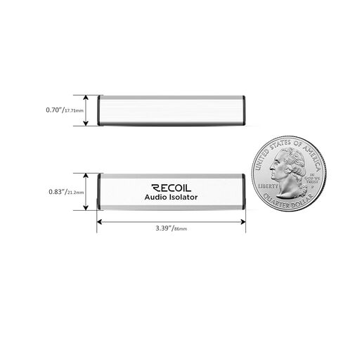 RECOIL MNF Ground Loop Noise Isolator Filter for Car Audio Permalloy Transformer Home Stereo System with 3.5mm Audio Cable in Saudi Arabia