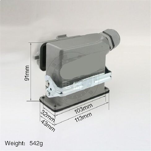 16 Core H16B - HE 016-1 Heavy Connectors with Cover Side Out Stand-up 16A 500v Screw Feet 1Pcs in Saudi Arabia