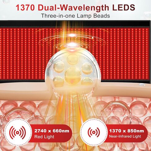 بساط العلاج بالضوء الأحمر، مصابيح LED 2 في 1 (660 نانومتر و850 نانومتر) in Kuwait
