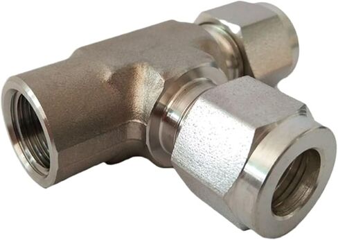 5Pcs/Lot FRT 1/8 1/4 3/8 1/2 Connector Coupling Female Run Tee Stainless Steel 316L Tube Plumbing Fitting(FRT-15 15mm,1-8NPT) in Saudi Arabia