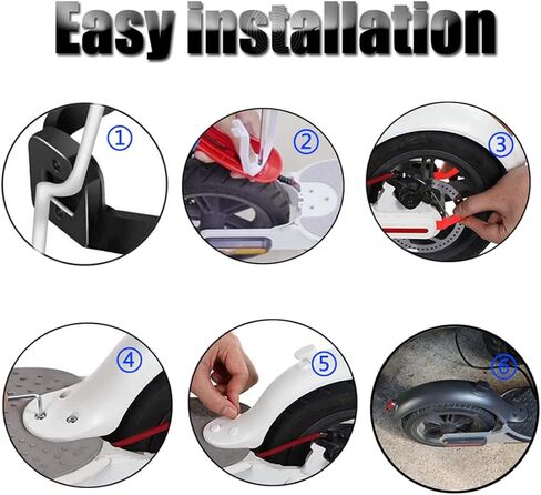 Rear Scooter Fender Bracket Mudguard Replacement Accessory, Black Plastic, Compatible with Xiao-mi M-365/Pro 1S Scooter in Saudi Arabia