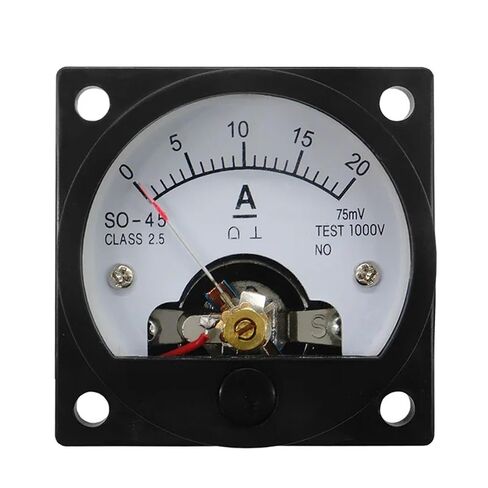 SO-45 Analog DC Ammeter Round Pointer 2A 5A 10A 30A 50A100A 200A 300A 45 * 45mm Current Panel Meter 1Pcs(DC400A 75mv) in Saudi Arabia