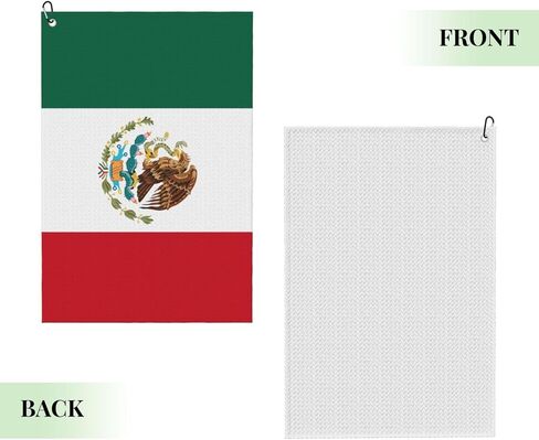 Mexican Flag Golf Towel Funny Golf Towel with Clip for Golf Bags for Men Women 24×16 Inches in Saudi Arabia