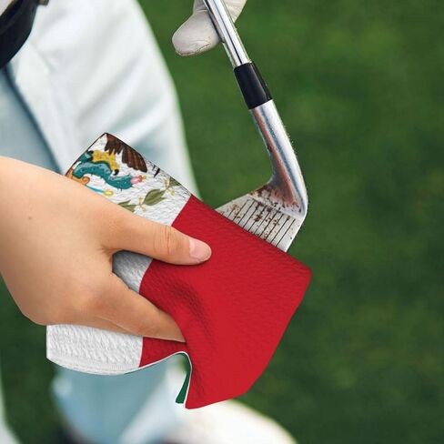 Mexican Flag Golf Towel Funny Golf Towel with Clip for Golf Bags for Men Women 24×16 Inches in Saudi Arabia