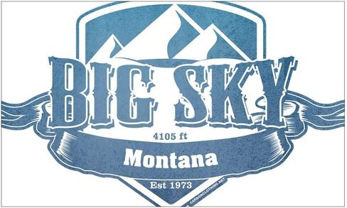 Big Sky Montana Ski Resort 1 Decal Vinyl Bumper Sticker 5" in Saudi Arabia
