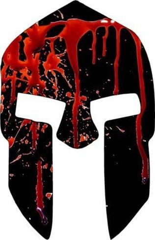 Spartan Decal - Bloody Helmet Vinyl Sticker in Saudi Arabia