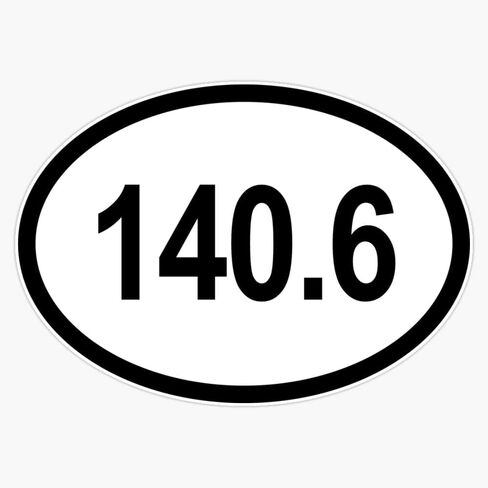 140.6 Triathlon Road Sign Sticker Bumper Sticker Vinyl Decal 5" in Saudi Arabia
