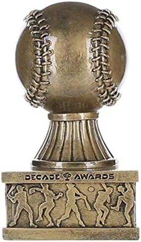 Decade Awards Personalized Baseball Trophy - Engraved Softball Award - Unique Action Pedestal Design to Celebrate Success on The Diamond for MVPs, Coaches, Teams - Customize Now (6 Inch) in Saudi Arabia