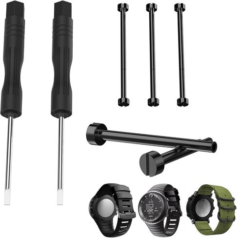 Fit for Suunto Core Sport Watch Band Screws Tool Kit,3x Stainless Steel Screws and 2x screwdriver Removal Tools for Suunto Core SS014993000 Men Women Smartwatch Accessorie in Saudi Arabia