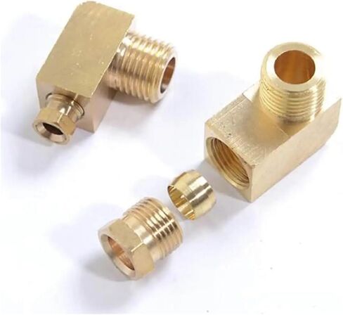 2 قطعة M4 M5 M6 M8 M10 متري 1/8 "1/4" BSPP ذكر x صالح أنبوب O.D 4/6/8/10 مللي متر تجهيزات أنابيب الكوع (صالح أنبوب O.D 4 مللي متر ، M5x0.8) in Kuwait