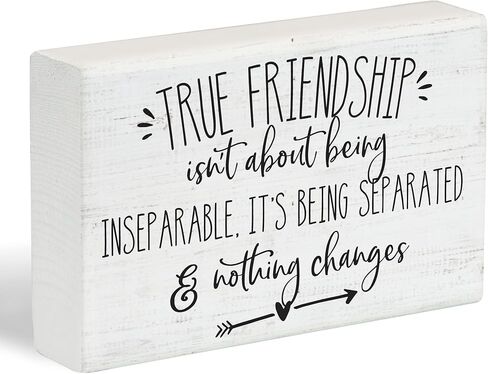 Simply Said, INC Small Talk Friendship Sign, A Friend is God's Way of Proving He Doesn’t Want Us to Walk Alone, 3.5 x 5.25 inch Wood Small Friend Gift in Saudi Arabia
