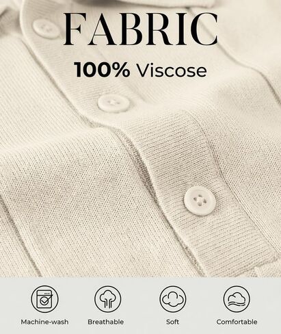 PRIVIMIX Mens Knit Texture Polo Shirts Sweater Short Sleeve Casual Polo Shirts with Button for Summer Golf in Saudi Arabia