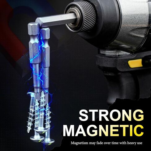 2 بوصة 3/16 "SAE Hex Head Allen Wrench مثقاب، 10 قطع مجموعة لقم سداسية من الصلب S2 من تايوان الصناعية، 1/4" ساق سداسية، لقم مفاتيح ألين مغناطيسية بآلة CNC للإصلاحات الثقيلة والأعمال اليدوية in Kuwait