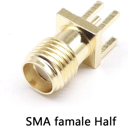 SMA أنثى جاك ذكر محول القابس لحام حافة P C B مستقيم الزاوية اليمنى جبل RF موصل النحاس التوصيل المقبس 1.6 مللي متر تباعد 1 قطعة in Kuwait
