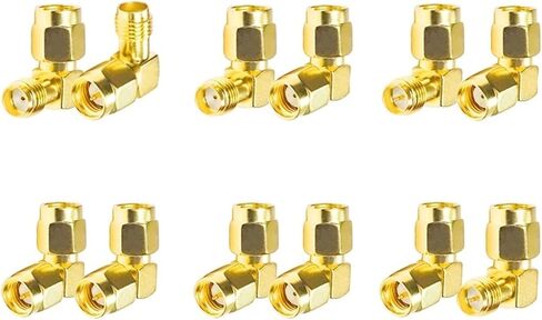 Right Angle S M A Male Female to RP SMA Male FemaleConnector RF Coaxial Adapter Connector 90 Degree L Type Adapter 2Pcs(C20083-2pcs) in Kuwait