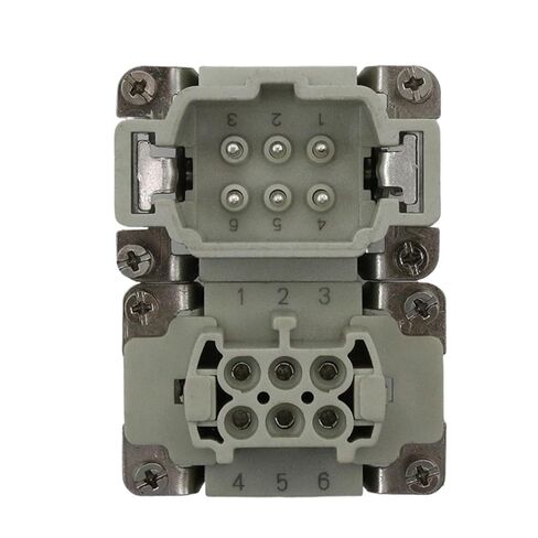 6 الأساسية موصل الثقيلة HDC-HE-06 الذكور والإناث 16A500V 1 قطعة (موصل سالب) in Kuwait