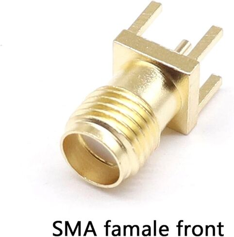 SMA Female Jack Male Plug Adapter Solder Edge P C B Straight Right Angle Mount RF Copper Connector Plug Socket 4mm Spacing 1Pcs in Saudi Arabia