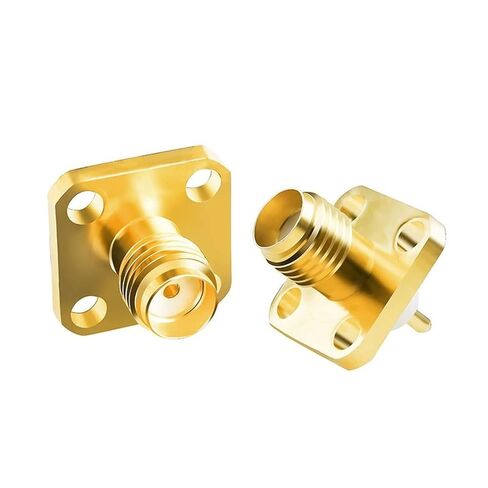 S M A Female Jack Panel Mount R F Coax Connector Flange Solder Gold Plated of Copper with White Insulted Terminal 10Pcs(1PC) in Saudi Arabia