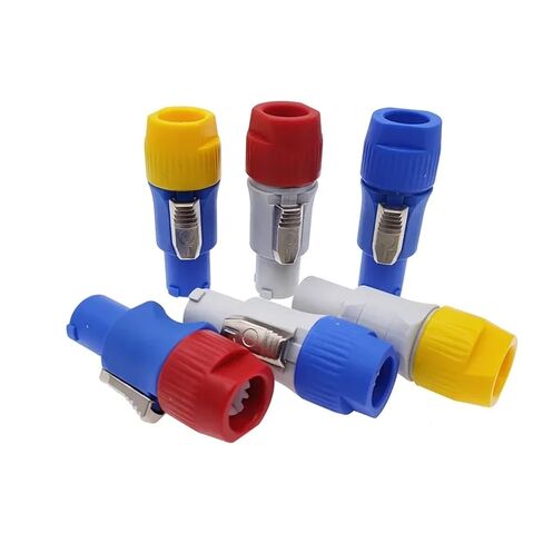 5 قطع موصل Powercon 3 دبابيس 20 أمبير 250 فولت، كابل مكبر صوت ذكر (برتقالي-رمادي body5pcs) in Kuwait