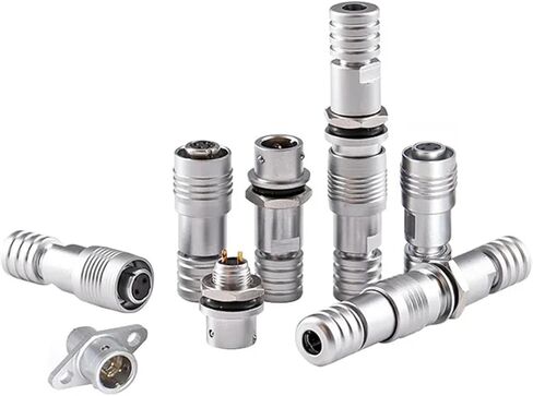 XS6 Mini Socket 2Pin 3Pin 4Pin 5Pin 6mm Flange Quick Connector Push-Pull Docking Connectors Angle 1Pcs(XS6-2PIN Angle) in Saudi Arabia