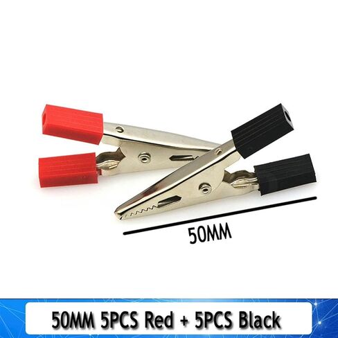 10PCS 35MM/50mm Plastic Handle Test Probe Metal Clips(50MM 5R and5 B) in Saudi Arabia