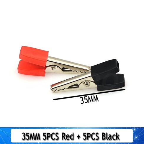10PCS 35MM/50mm Plastic Handle Test Probe Metal Clips(50MM 5R and5 B) in Saudi Arabia