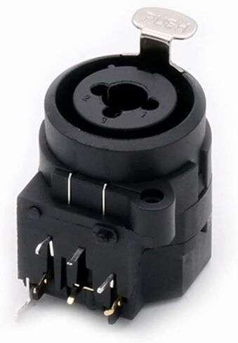 Dual Function Audio Panel Mount 6.35mm Female Jack 3 Pin X L R Female Jack Socket 7 Feet Right Angle Chassis 10Pcs in Kuwait
