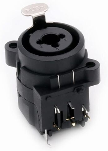 Dual Function Audio Panel Mount 6.35mm Female Jack 3 Pin X L R Female Jack Socket 7 Feet Right Angle Chassis 10Pcs in Kuwait