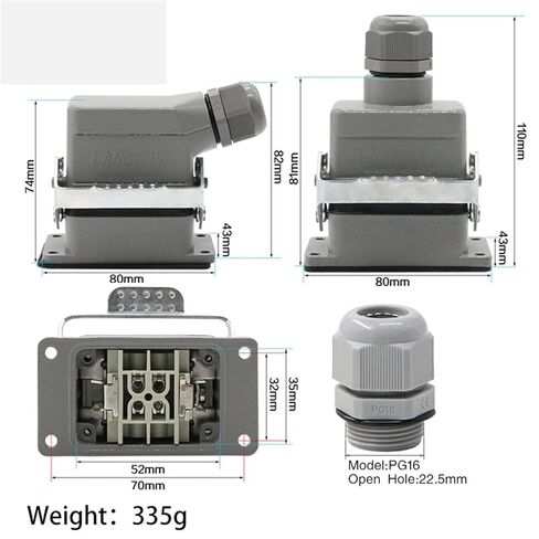 Heavy-Duty Connector Four Core Side of The Wire and The 16A500V Single Button 1Pcs in Saudi Arabia