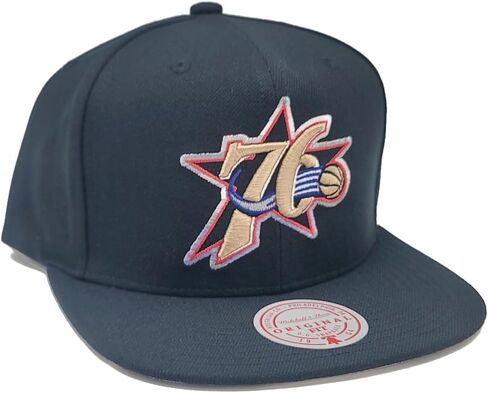 قبعة ميتشل آند نيس فيلادلفيا 76ers الجديدة من NBA Stripes Black Era Snapback Hat in Kuwait