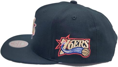 قبعة ميتشل آند نيس فيلادلفيا 76ers الجديدة من NBA Stripes Black Era Snapback Hat in Kuwait