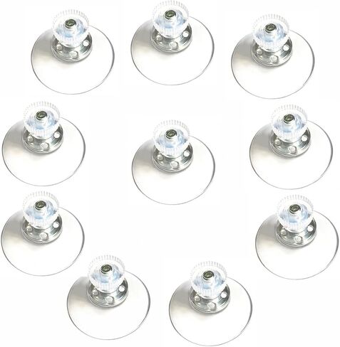10PCS Suction Cup 41 mm Glass Suction Pads Clear PVC Sucker Pads Suction Holder Without Hooks for Bathroom Wall Door Glass Window Car Shade M5X10 in Saudi Arabia