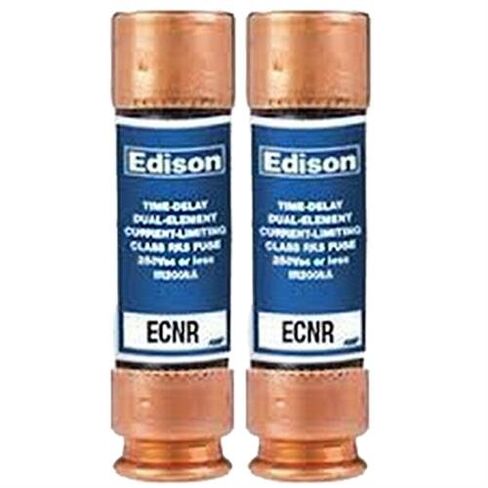 (2 Pack) ECNR15 - Edison Time Delay Fuse - 15 Amp 250V - RK5 Dual Element in Saudi Arabia