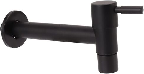 1pcs Garden Bathroom Faucet Single Cold Water Tap 304 Stainless Steel Black Wall Mounted (for Mop Pool) in Saudi Arabia