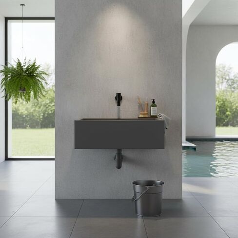 1pcs Garden Bathroom Faucet Single Cold Water Tap 304 Stainless Steel Black Wall Mounted (for Mop Pool) in Saudi Arabia