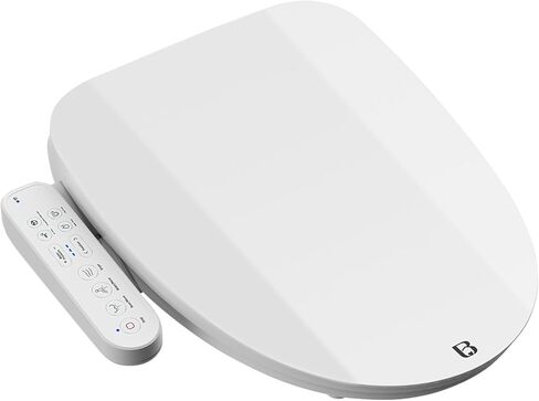 FN3 Smart Toilet Seat, Elongated Toilet Seat Slow Close, Electric Heated Bidet with Pre-Wet, Bidet Attachment for Toilet Warm Water, Air Dryer, Remote Control in Saudi Arabia