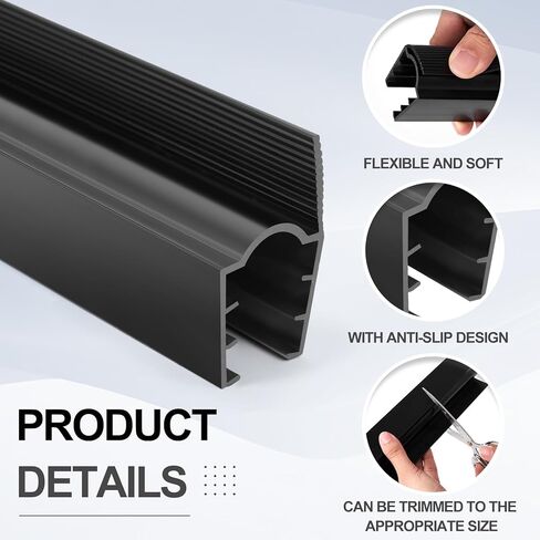 Privacy Seal (Round Edge 2 Pack) 58" Restroom Stall Door Gap Cover for Privacy Easy to Install Plastic Edge Trim for Bathroom Stalls with Round Doors Corners in Saudi Arabia