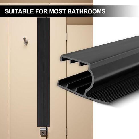 Privacy Seal (Round Edge 2 Pack) 58" Restroom Stall Door Gap Cover for Privacy Easy to Install Plastic Edge Trim for Bathroom Stalls with Round Doors Corners in Saudi Arabia