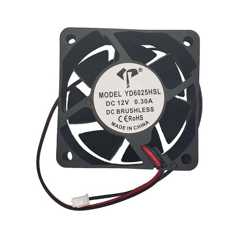 مروحة تبريد YD6025HSL 12V60mm - بديلة لجهاز Bitmain Antminer APW3 / APW7 / APW17 / APW12 / APW11A1216‑1A PSU (محرك نحاسي + محامل فولاذية، 0.3 أمبير) in Kuwait