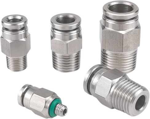 Quick Insert Pipe Joint Pneumatic Straight PC8-02mm 1Pcs(StainlessSteelPC12-04) in Saudi Arabia