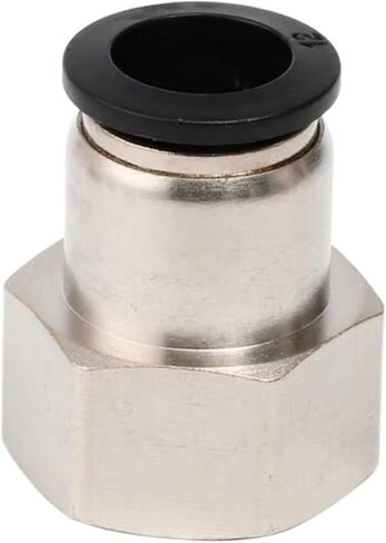 Black Internal Thread Straight-through PCF6-01 8-02 10-03 Air Pipe Quick Connector Copper 1Pcs(PCF14-04(black)) in Saudi Arabia