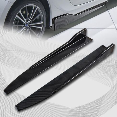 Q1-TECH، 5 قطع من الشفة الأمامية + تنورة جانبية Rocker Winglet Canard Diffuser Wing متوافق مع طراز 2025-2027 Toyota Camry SE/XSE، مقسم الشفة الأمامية ABS (أسود لامع) in Saudi Arabia