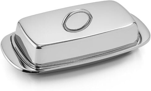 Stainless Steel Butter Dish with Lid, Butter Keeper for Countertop or Refrigerator in Saudi Arabia