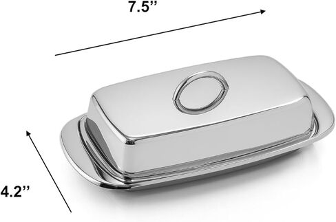 Stainless Steel Butter Dish with Lid, Butter Keeper for Countertop or Refrigerator in Saudi Arabia