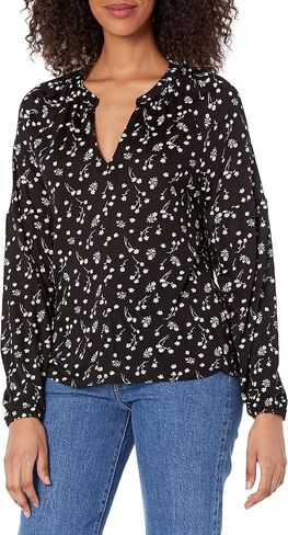 Lucky Brand Women's Long Sleeve Printed Sandwash Top in Saudi Arabia