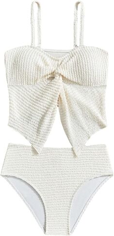 OYOANGLE Girl's Two Piece Tankinis Bikini Sets Bathing Suit Twist Front Camisole Top Hipster Swimsuit in Saudi Arabia