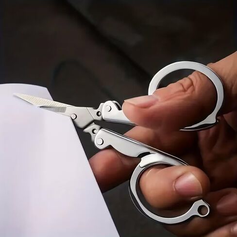 1 قطعة مقص قابل للطي، مقص محمول للسفر من الفولاذ المقاوم للصدأ، تصميم موفر للمساحة، كبير in Saudi Arabia
