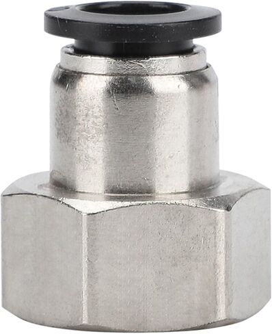 Pneumatic Connector PCF12-04 Internal Thread Straight-Through Air Pipe Quick-Plugs 4-01/6/8/10-03 1Pcs(BlackPCF12-01) in Kuwait