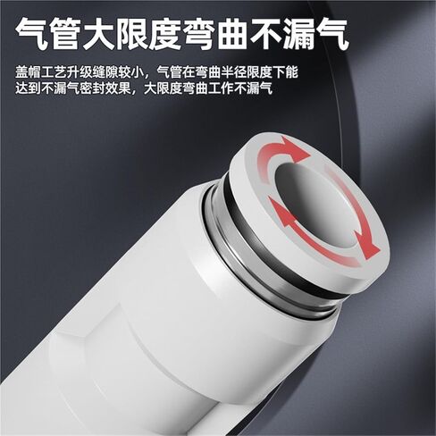 Pneumatic Air Pipe Straight-Through Quick-Plugs Quick High-Pressure Pump Accessories Pu4/6/8/12/14/16Mm Hose Connector 1Pcs(Pu16(white)) in Kuwait